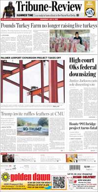 Portada de Tribune-Review (États-Unis)