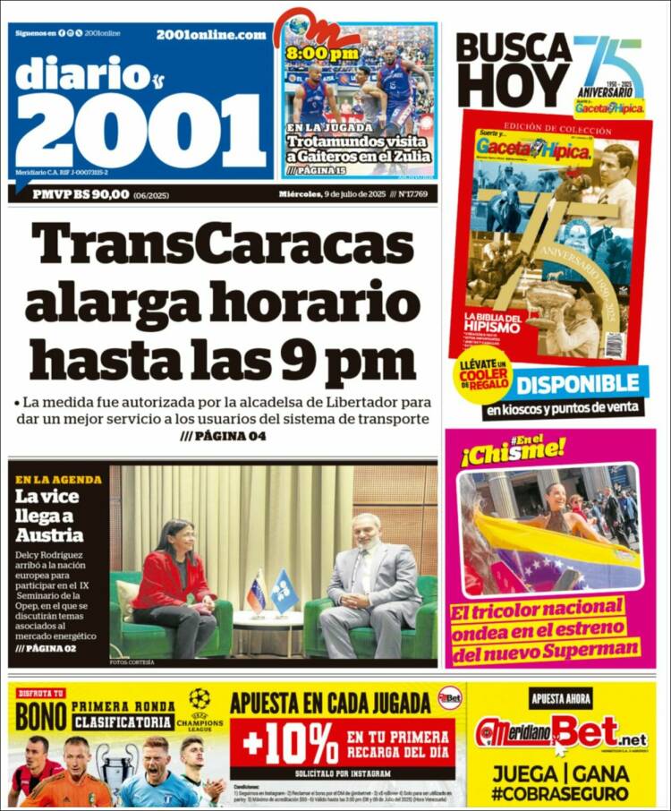 Portada de 2001 - Dosmiluno (Venezuela)
