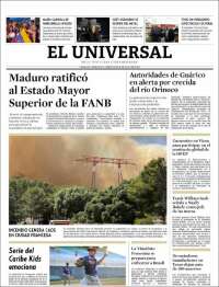 Portada de Universal (Venezuela)