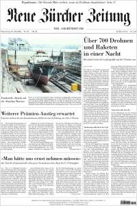 Portada de Neue Zürcher Zeitung (Switzerland)