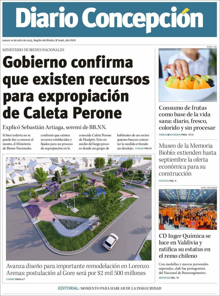 Portada de Diario de Concepción (Chile)