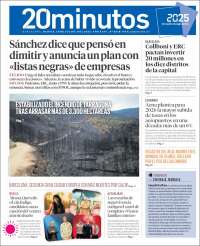Portada de 20 Minutos - Barcelona (Espagne)