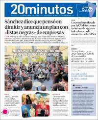 Portada de 20 Minutos - Valencia (Espagne)
