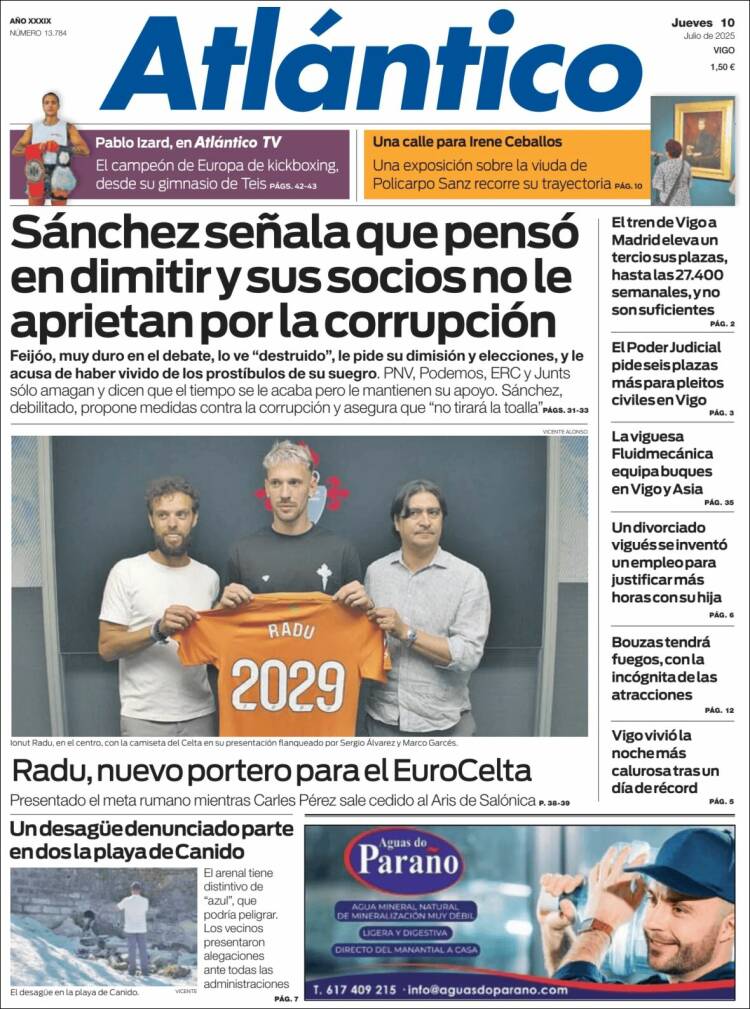 Portada de Atlántico Diario (España)