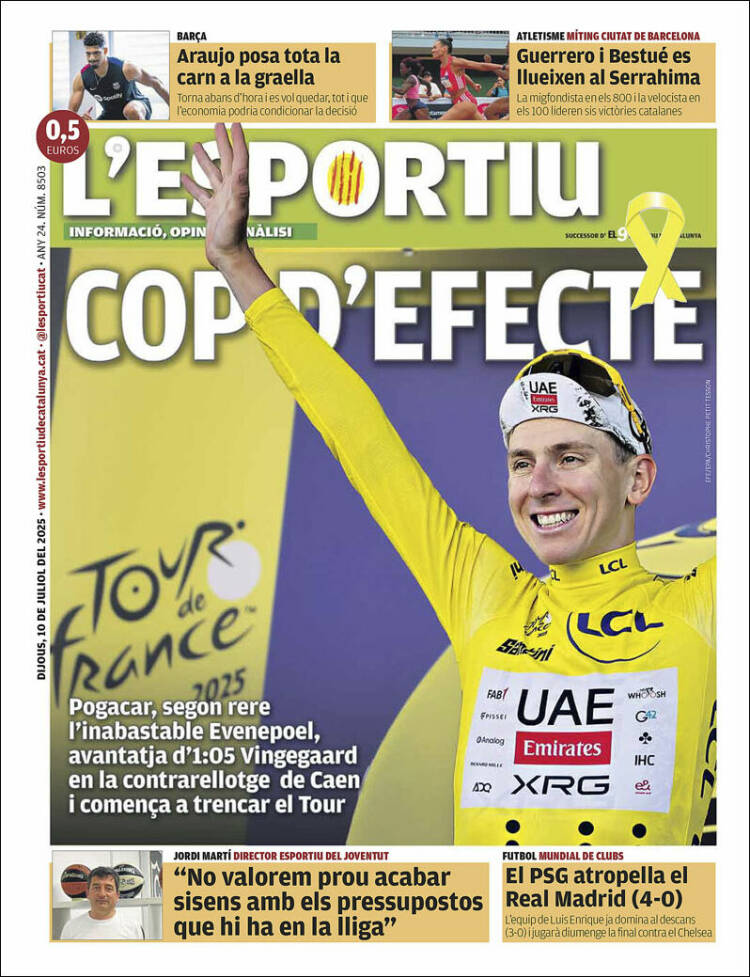 Portada de L'Esportiu (Espagne)