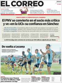 Portada de El Correo (España)