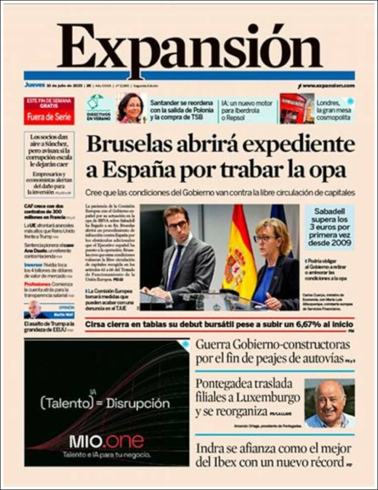 Portada de Expansión (Spain)