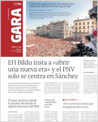 Portada de Gara (España)