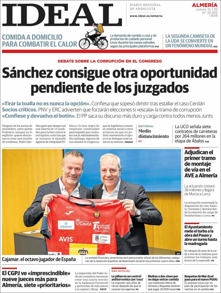 Portada de Ideal Almeria (España)