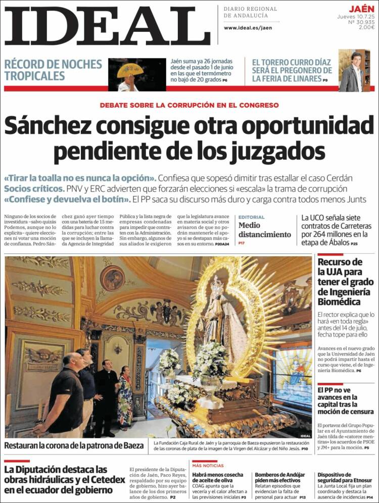 Portada de El Ideal de Jaén (España)