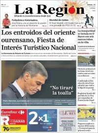 Portada de La Región de Ourense (Spain)