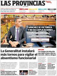 Portada de Las Provincias (España)