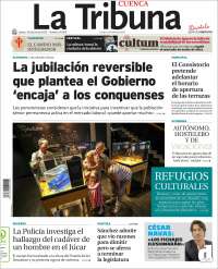 Portada de La Tribuna de Cuenca (España)
