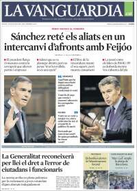 Portada de La Vanguardia (Espagne)