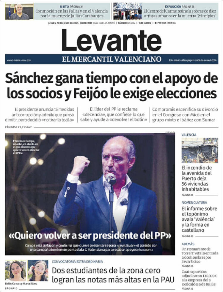 Portada de Levante (España)