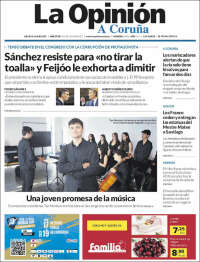 Portada de La Opinión de A Coruña (Espagne)
