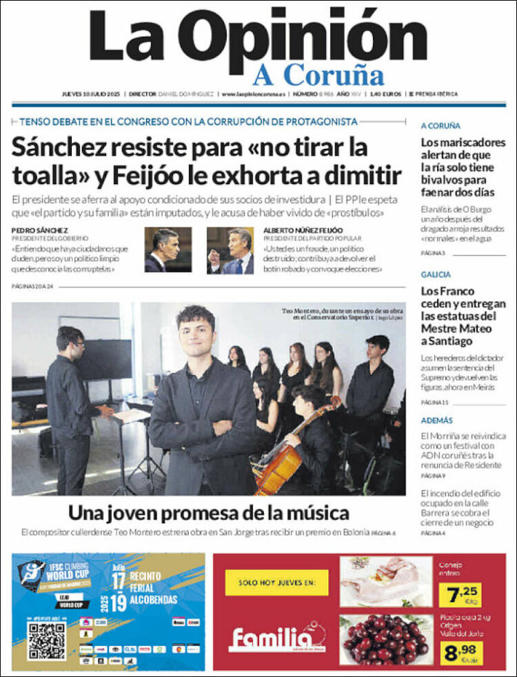 Portada de La Opinión de A Coruña (Spain)