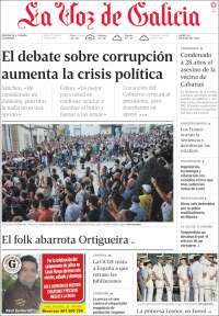 Portada de La Voz de Galicia (Espagne)