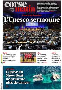 Portada de Corse-Matin (Francia)