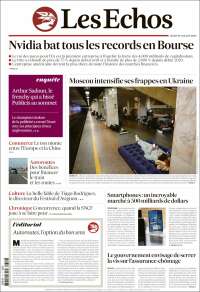 Portada de Les Echos (Francia)