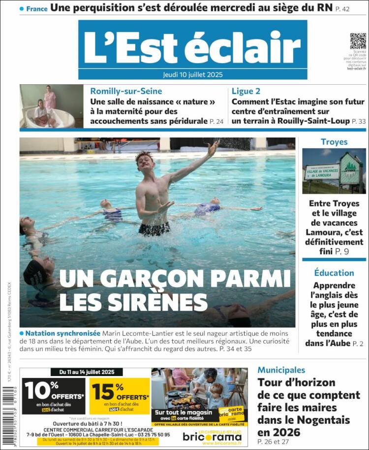 Portada de L'Est Eclair (France)