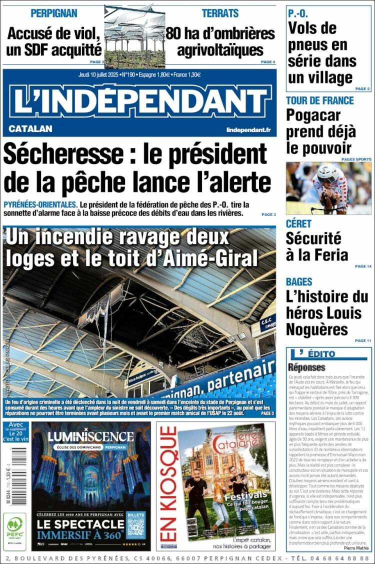 Portada de Le Indépendant (France)