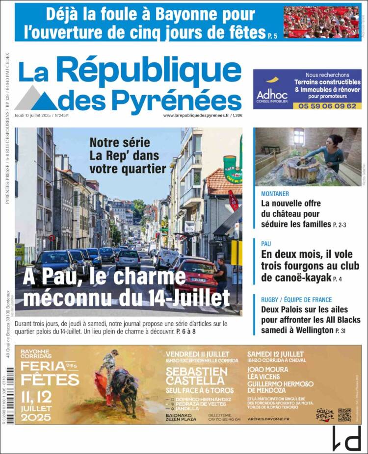 Portada de La République des Pyrénées (France)