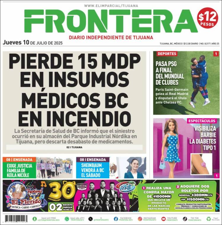 Portada de Frontera (México)