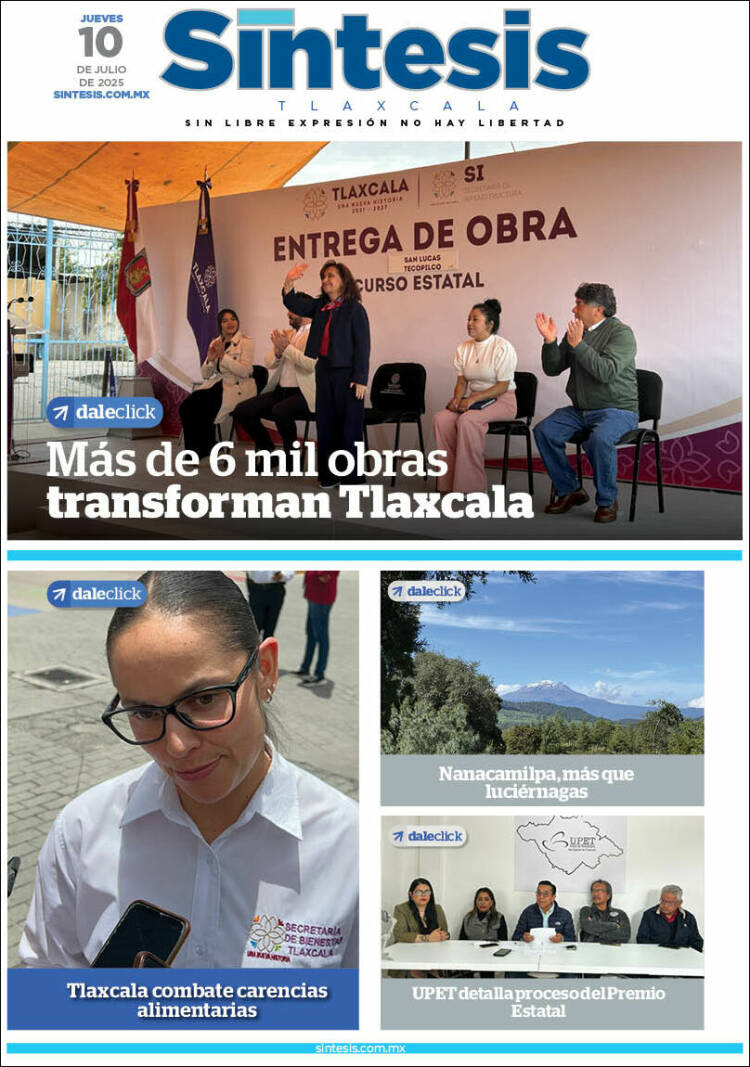 Portada de Síntesis de Tlaxcala (México)