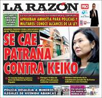 Portada de La Razón (Perú)