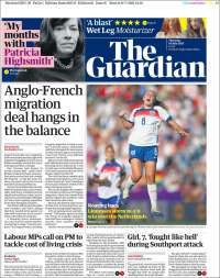 Portada de The Guardian (Reino Unido)