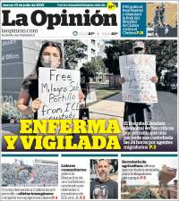 Portada de La Opinión (USA)