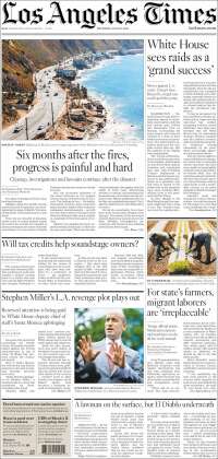 Portada de Los Angeles Times (USA)