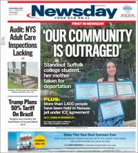 Portada de Newsday (USA)