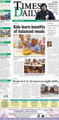 Portada de Times Daily (USA)