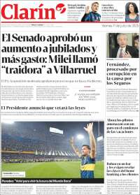 Portada de Clarín (Argentina)