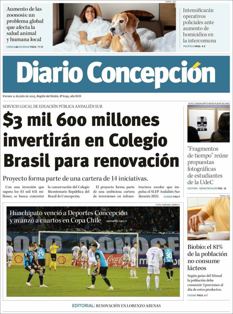 Portada de Diario de Concepción (Chile)