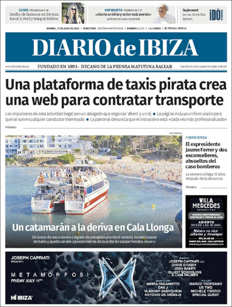 Portada de Diario de Ibiza (España)