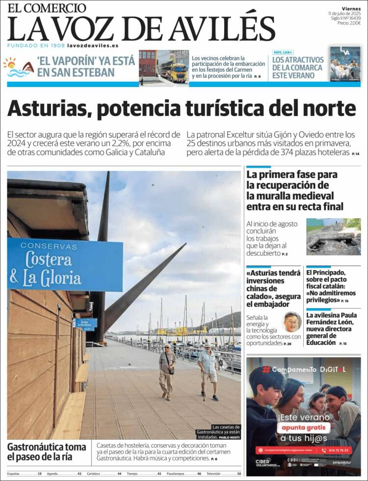 Portada de El Comercio - Avilés (Spain)