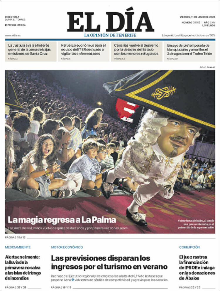 Portada de El Día (España)