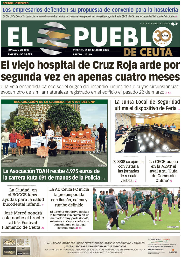 Portada de El Pueblo de Ceuta (Spain)