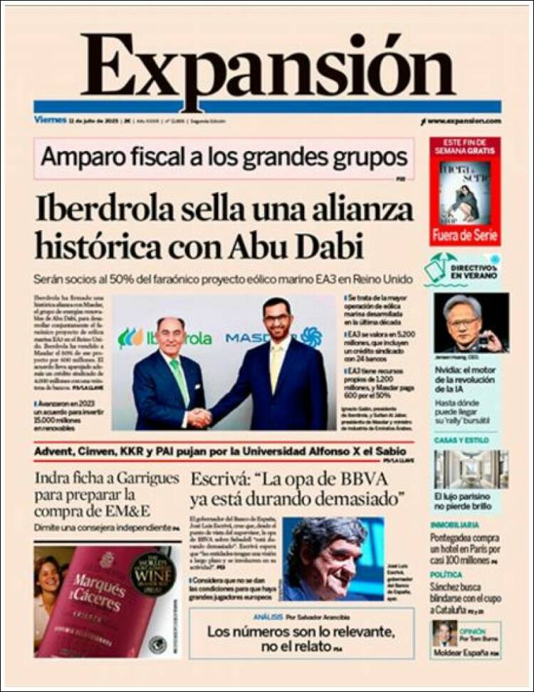 Portada de Expansión (España)