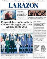 Portada de La Razón (España)