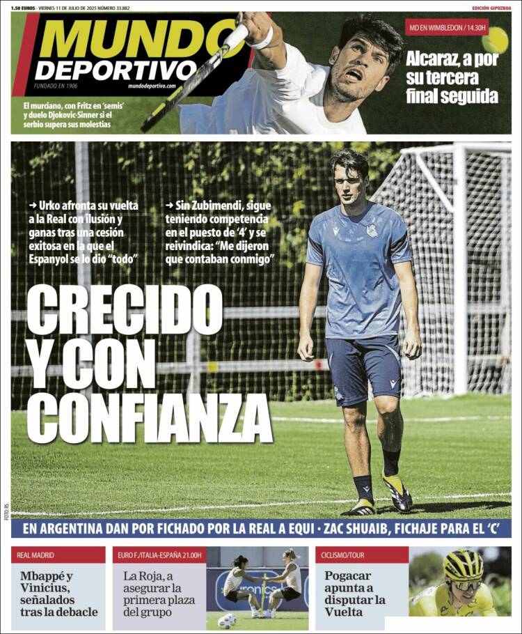 Portada de Mundo Deportivo Gipuzkoa (España)