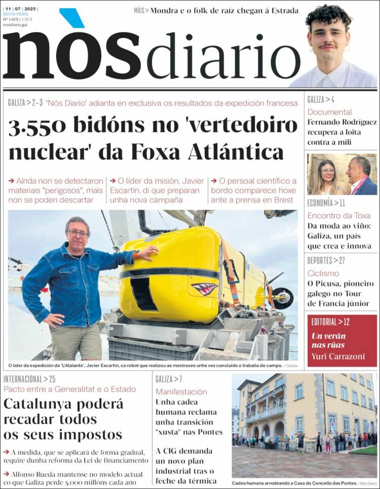 Portada de Nòs Diario (España)