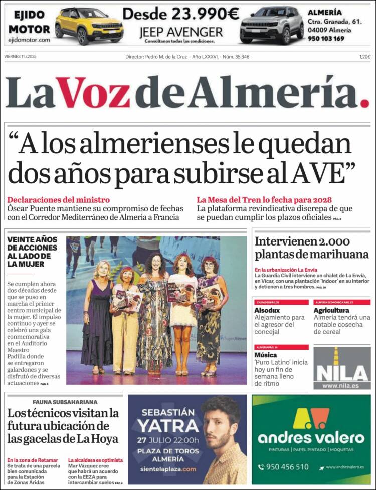 Portada de La Voz de Almería (Spain)