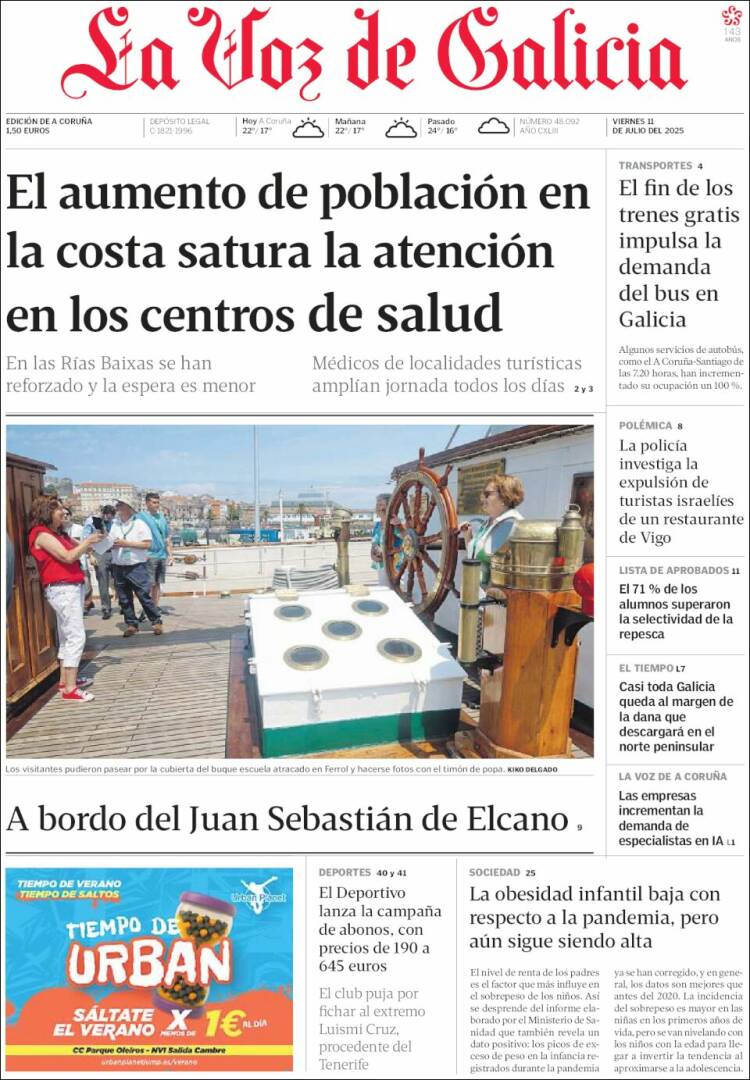 Portada de La Voz de Galicia (Spain)