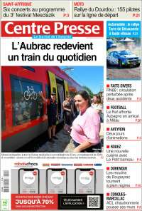 Portada de Centre Presse (Francia)