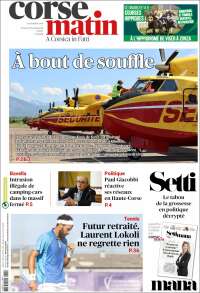 Portada de Corse-Matin (France)