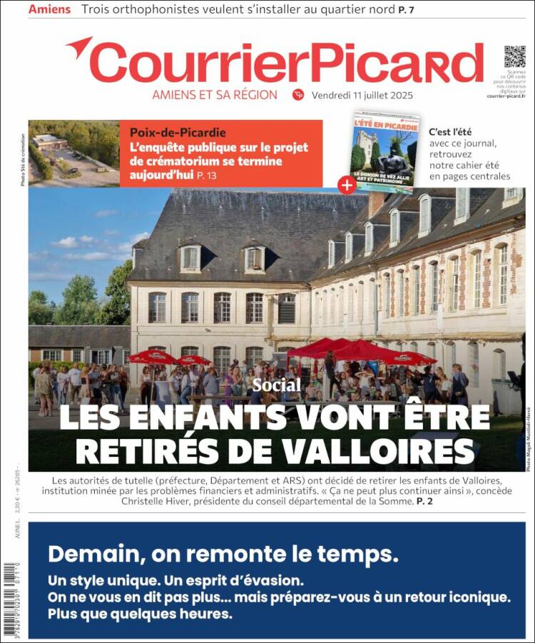 Portada de Courrier Picard (Francia)